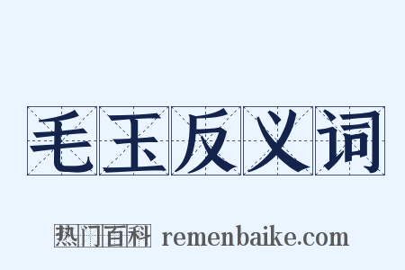 毛玉反义词是什么意思的图片